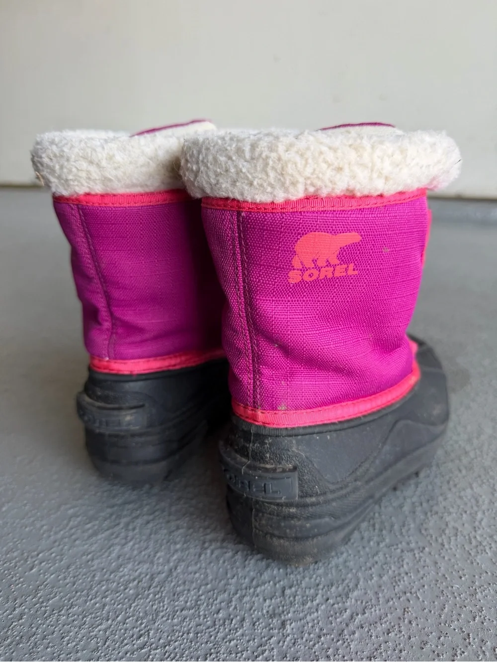 Sorel Kids Pink and Black Snow Boots